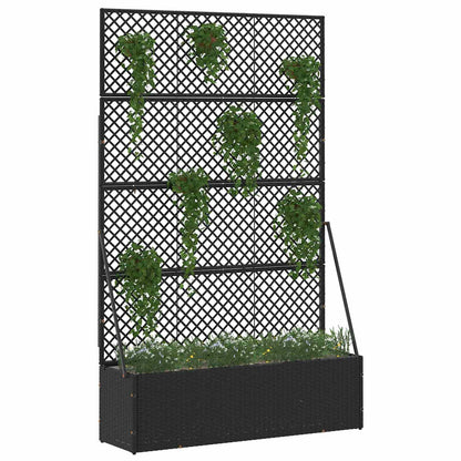 Garden Trellis Planter Black 105 x 30 x 170 cm Metal