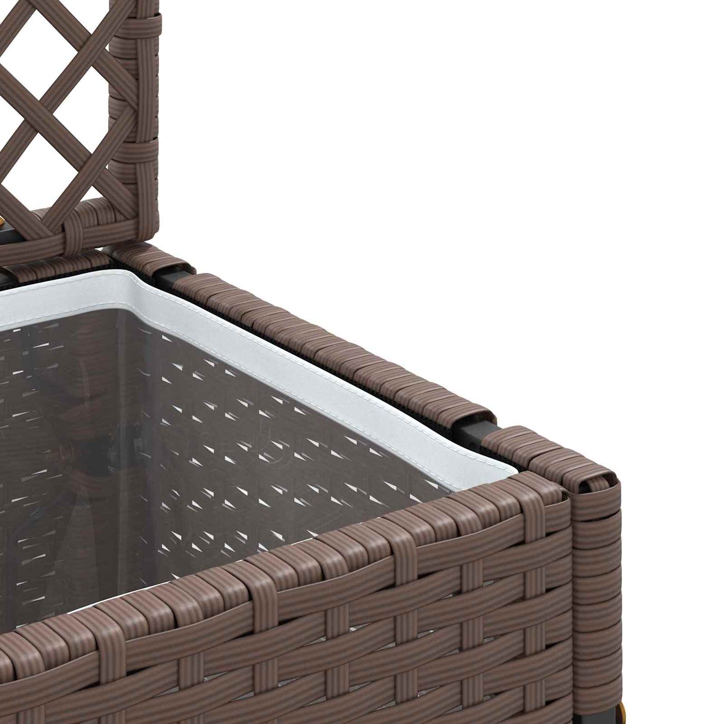 Garden Trellis Planter Brown 35 x 30 x 135 cm Metal