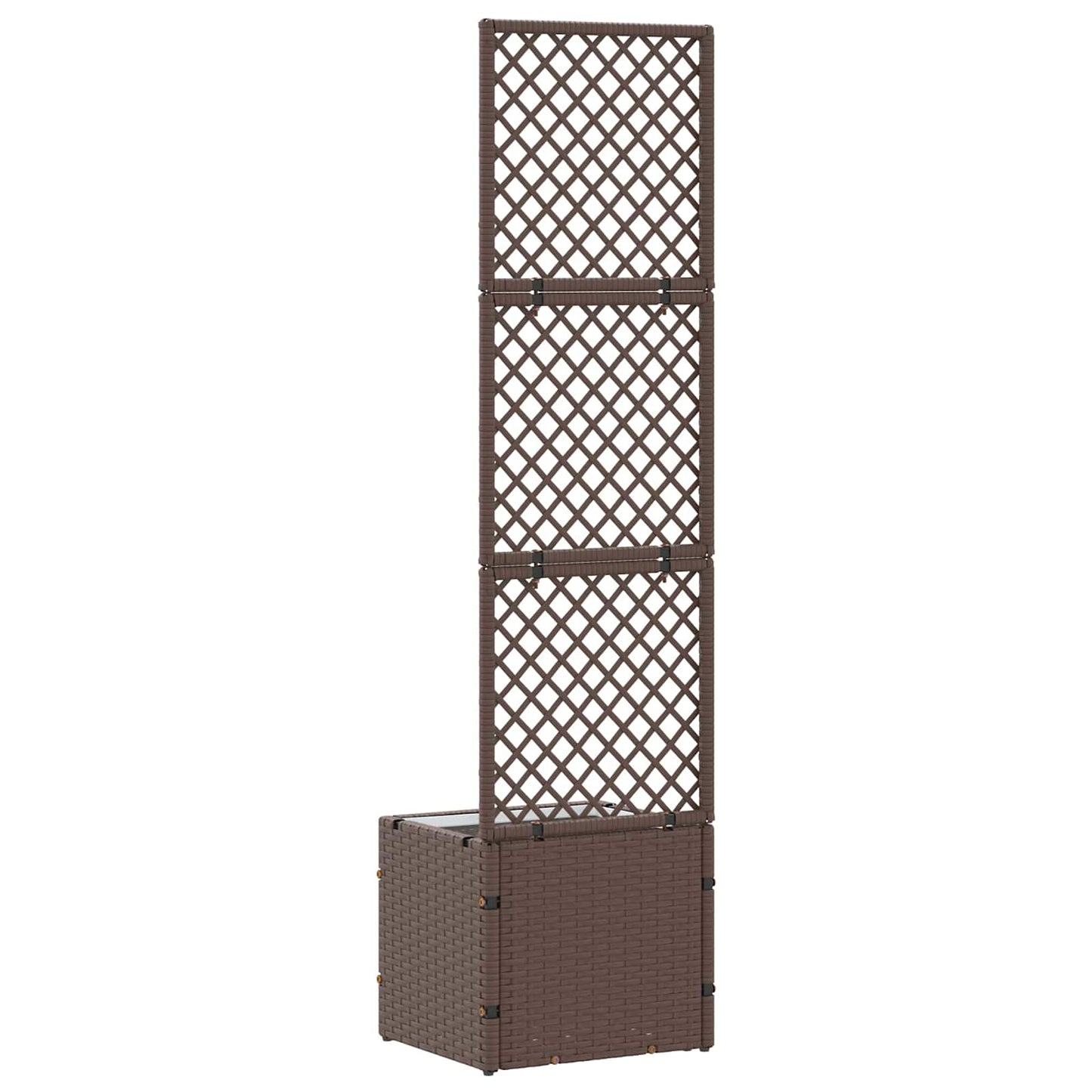 Garden Trellis Planter Brown 35 x 30 x 135 cm Metal