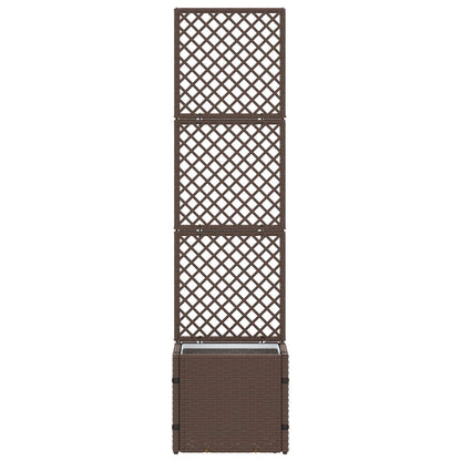 Garden Trellis Planter Brown 35 x 30 x 135 cm Metal