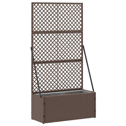 Garden Trellis Planter Brown 70 x 30 x 135 cm Metal