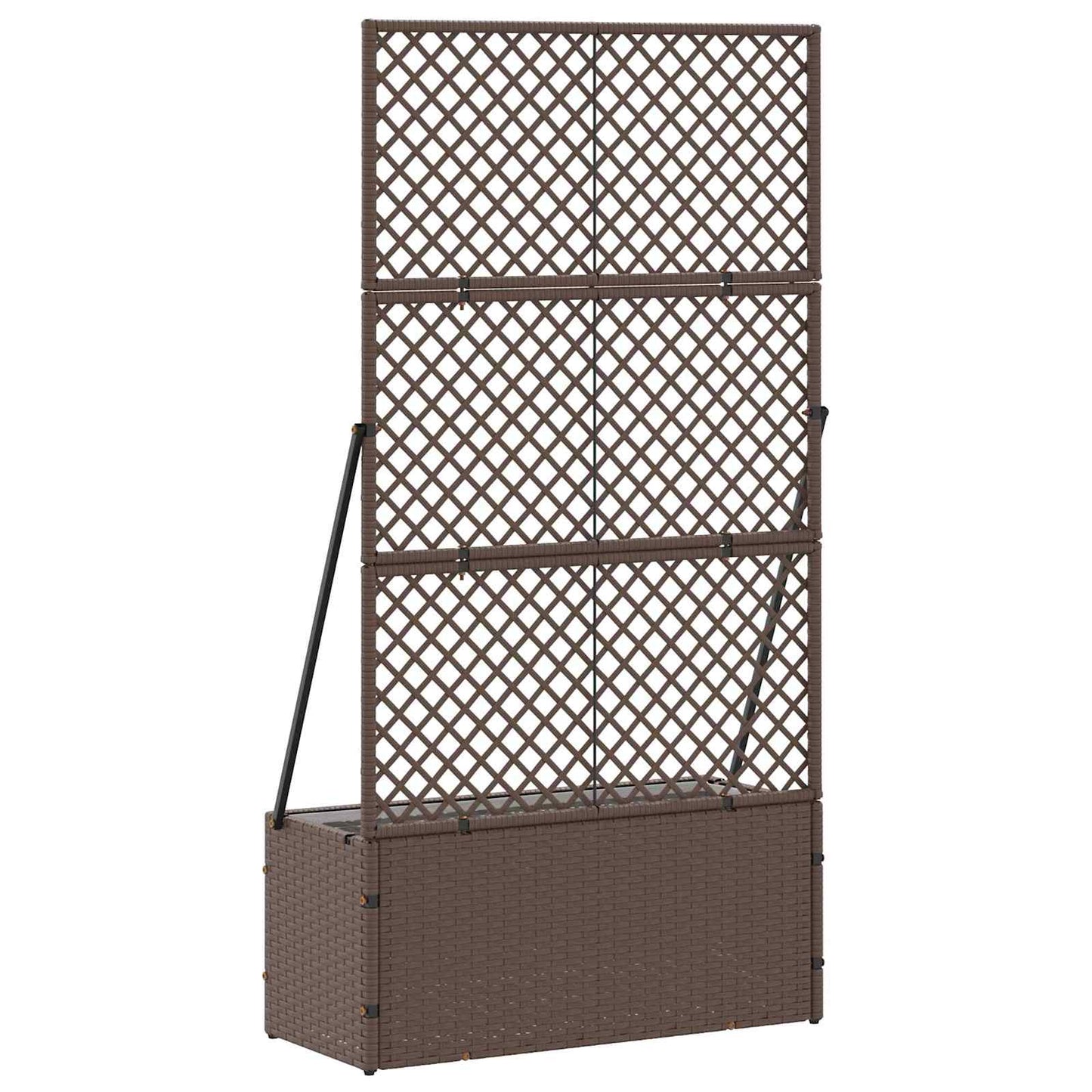 Garden Trellis Planter Brown 70 x 30 x 135 cm Metal