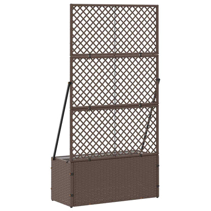 Garden Trellis Planter Brown 70 x 30 x 135 cm Metal