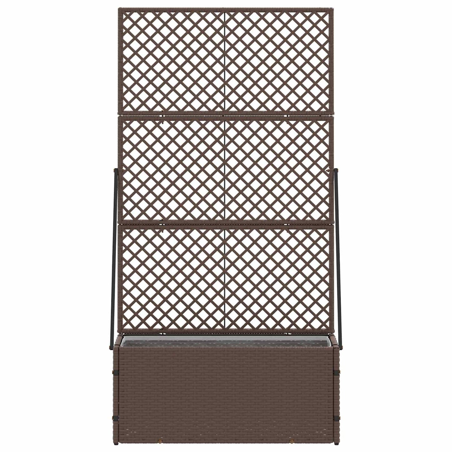 Garden Trellis Planter Brown 70 x 30 x 135 cm Metal