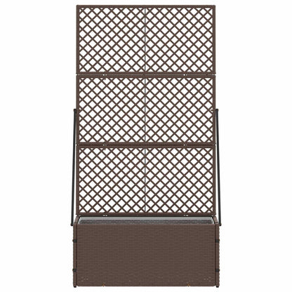 Garden Trellis Planter Brown 70 x 30 x 135 cm Metal