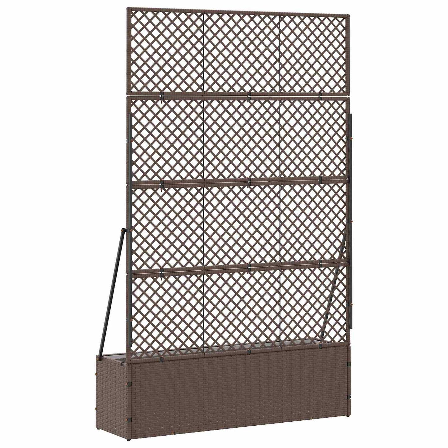 Garden Trellis Planter Brown 105 x 30 x 170 cm Metal