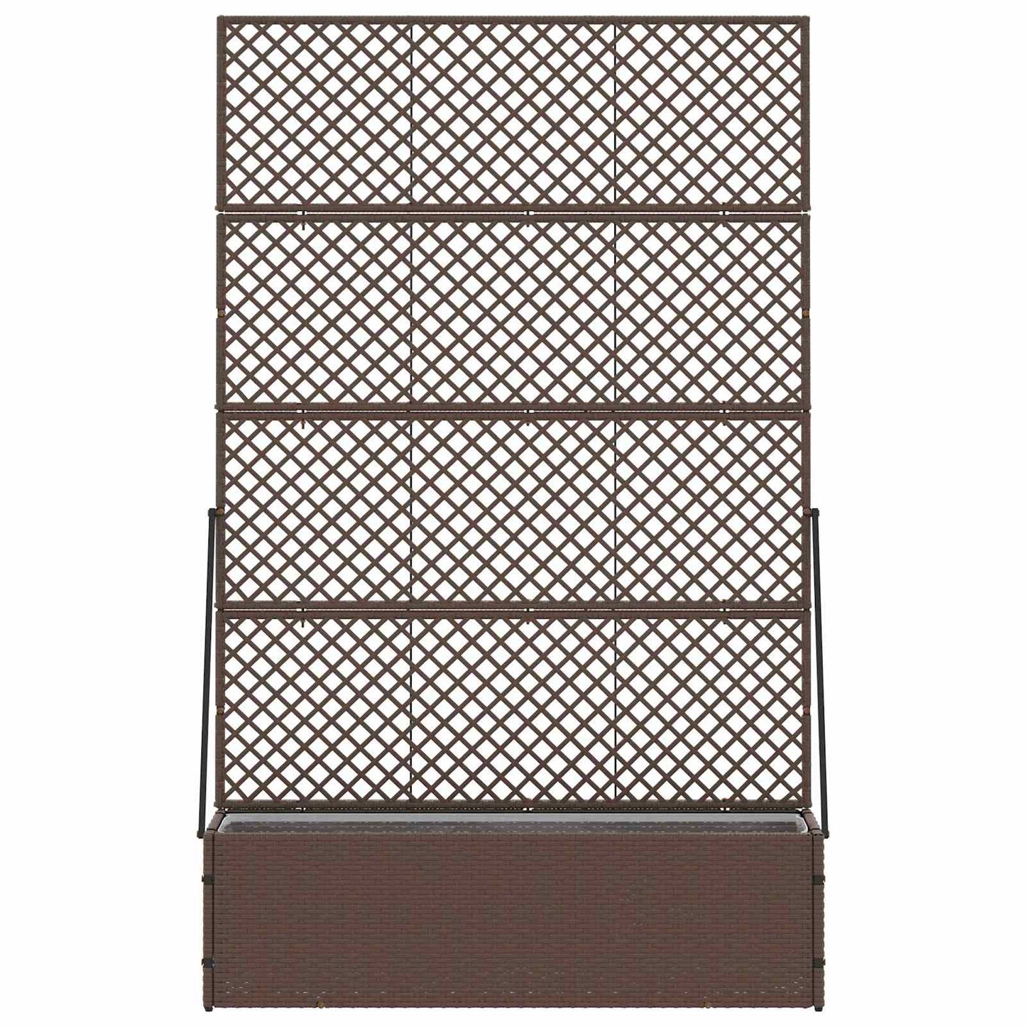 Garden Trellis Planter Brown 105 x 30 x 170 cm Metal
