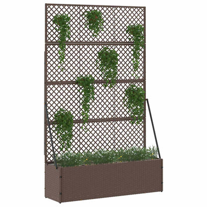 Garden Trellis Planter Brown 105 x 30 x 170 cm Metal