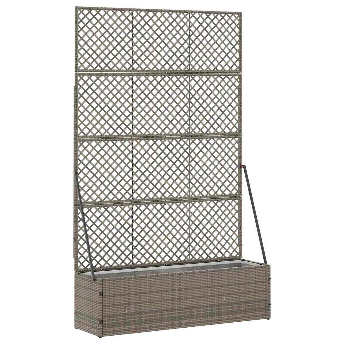 Garden Trellis Planter Grey 105 x 30 x 170 cm Metal