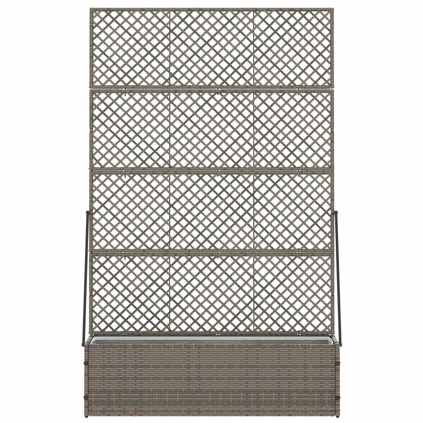 Garden Trellis Planter Grey 105 x 30 x 170 cm Metal