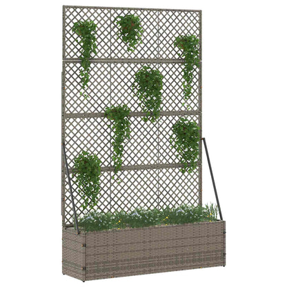 Garden Trellis Planter Grey 105 x 30 x 170 cm Metal