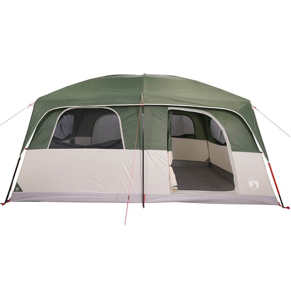 Family Tent Cabin 10-Person Green Waterproof