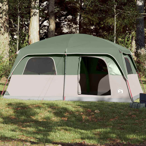 Family Tent Cabin 10-Person Green Waterproof