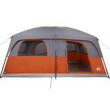 Family Tent Cabin 10-Person Grey and Orange Waterproof