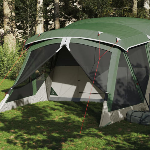 Camping Tent with Porch 4-Person Green Waterproof