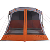 Camping Tent with Porch 4-Person Orange Waterproof