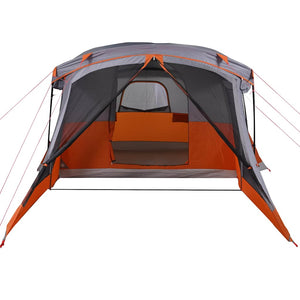 Camping Tent with Porch 4-Person Orange Waterproof