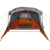 Camping Tent with Porch 4-Person Orange Waterproof