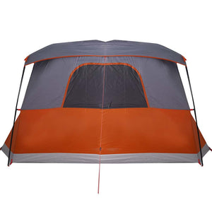 Camping Tent with Porch 4-Person Orange Waterproof