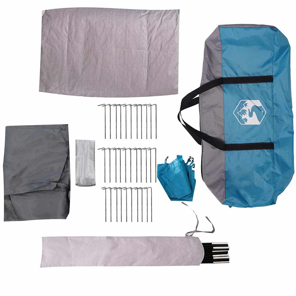 Family Tent Cabin 10-Person Blue Waterproof