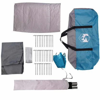 Family Tent Cabin 10-Person Blue Waterproof