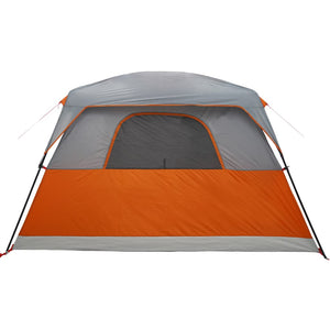 Family Tent Cabin 6-Person Orange Waterproof