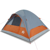 Family Tent Dome 6-Person Orange Waterproof