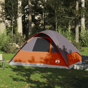 Family Tent Dome 6-Person Orange Waterproof