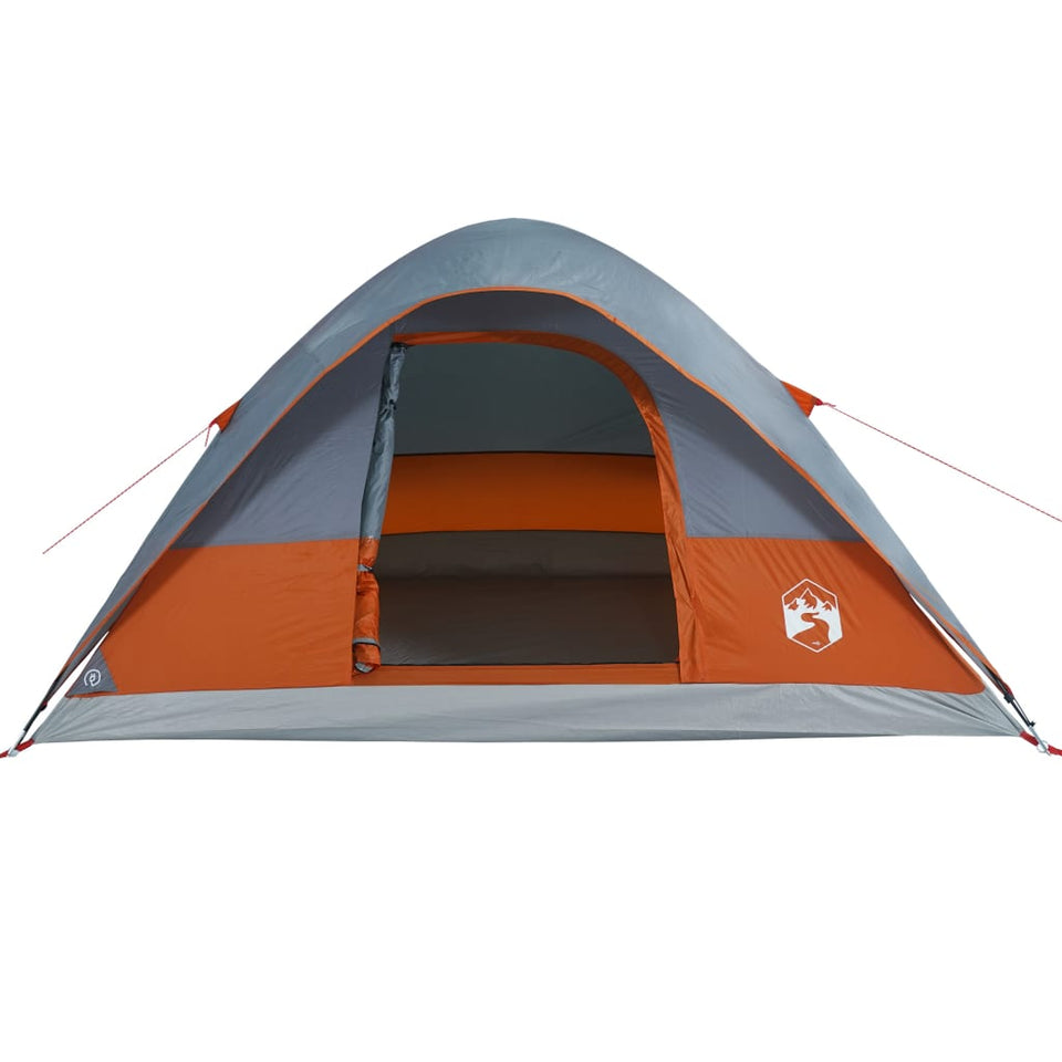 Family Tent Dome 6-Person Orange Waterproof