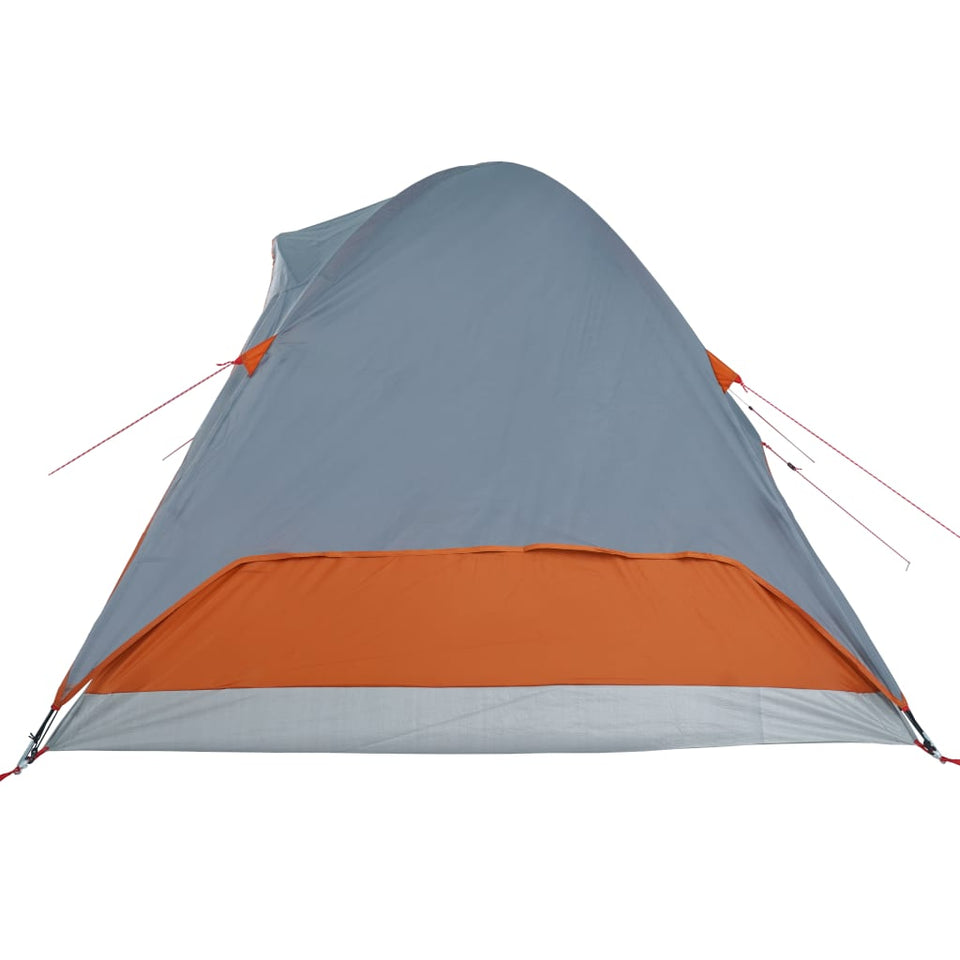 Family Tent Dome 6-Person Orange Waterproof