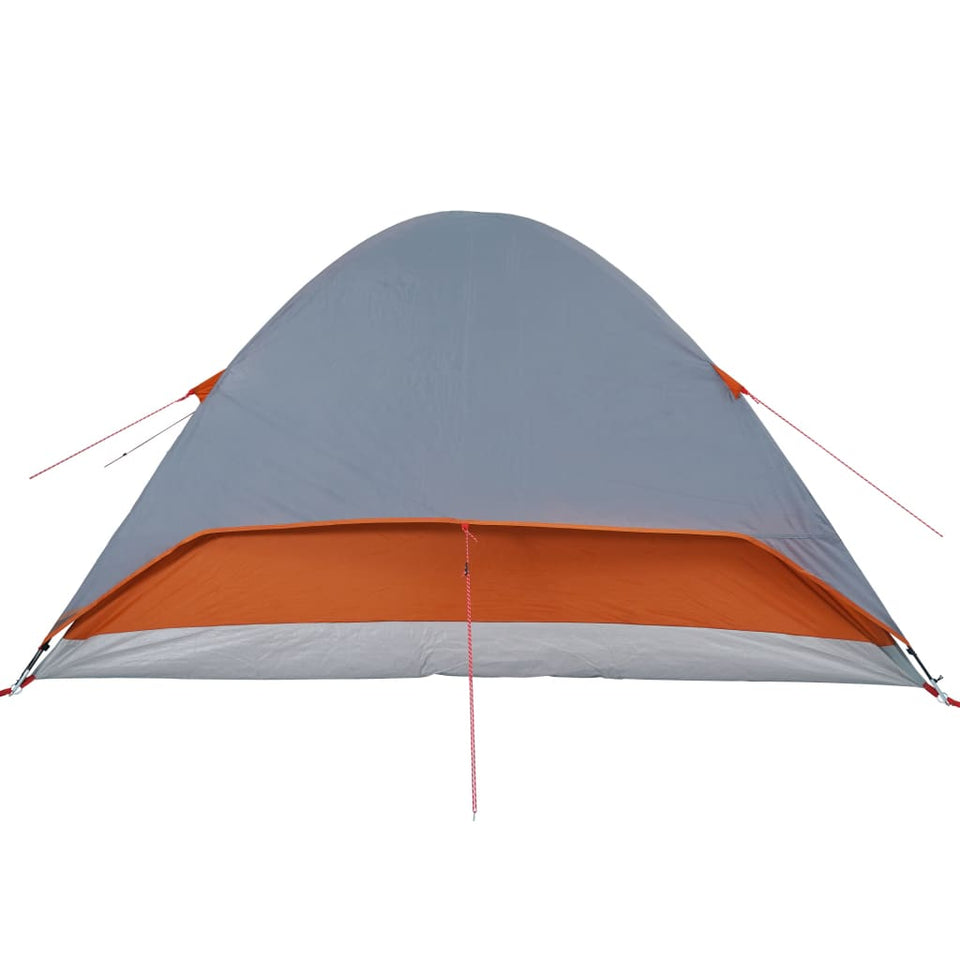 Family Tent Dome 6-Person Orange Waterproof