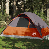 Family Tent Dome 6-Person Orange Waterproof