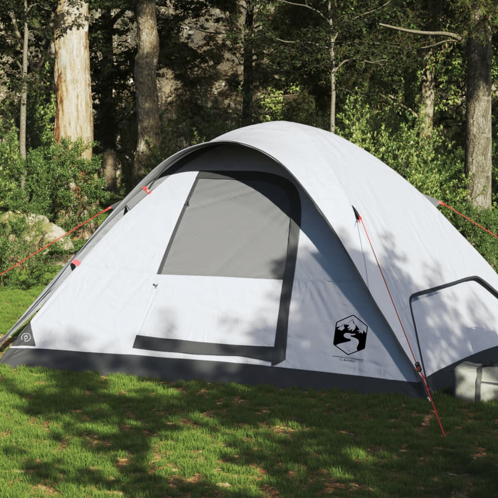 Family Tent Dome 6-Person White Blackout Fabric Waterproof