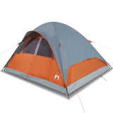 Family Tent Dome 6-Person Orange Waterproof