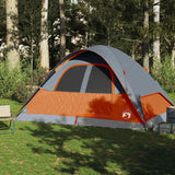 Family Tent Dome 6-Person Orange Waterproof