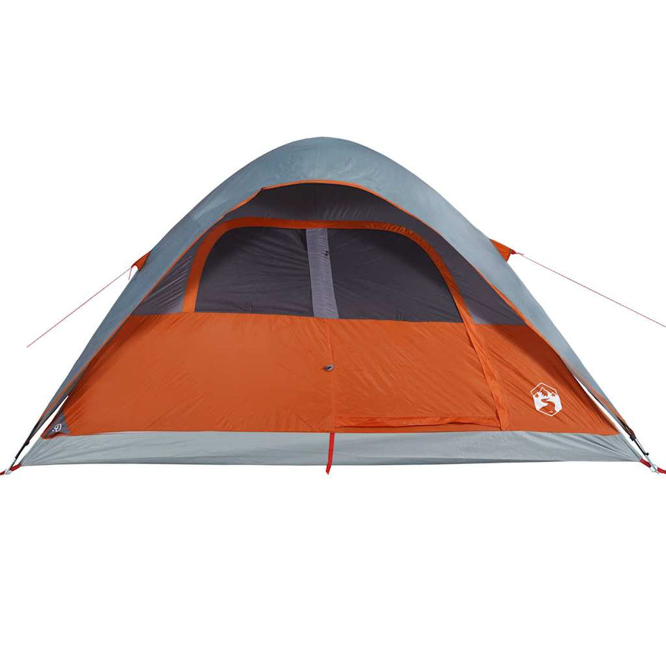 Family Tent Dome 6-Person Orange Waterproof