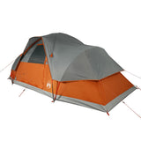 Family Tent Dome 9-Person Orange Waterproof