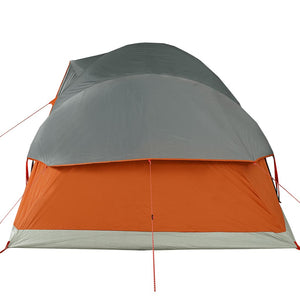 Family Tent Dome 9-Person Orange Waterproof