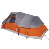 Family Tent Dome 11-Person Grey and Orange Waterproof