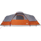 Family Tent Dome 11-Person Grey and Orange Waterproof