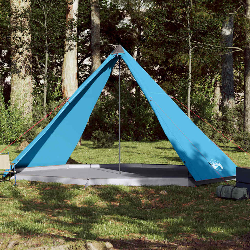 Family Tent Tipi 8-Person Blue Waterproof