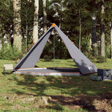 Family Tent Tipi 8-Person Grey and Orange Waterproof