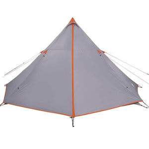 Family Tent Tipi 8-Person Grey and Orange Waterproof