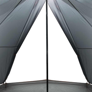 Family Tent Tipi 8-Person Grey and Orange Waterproof