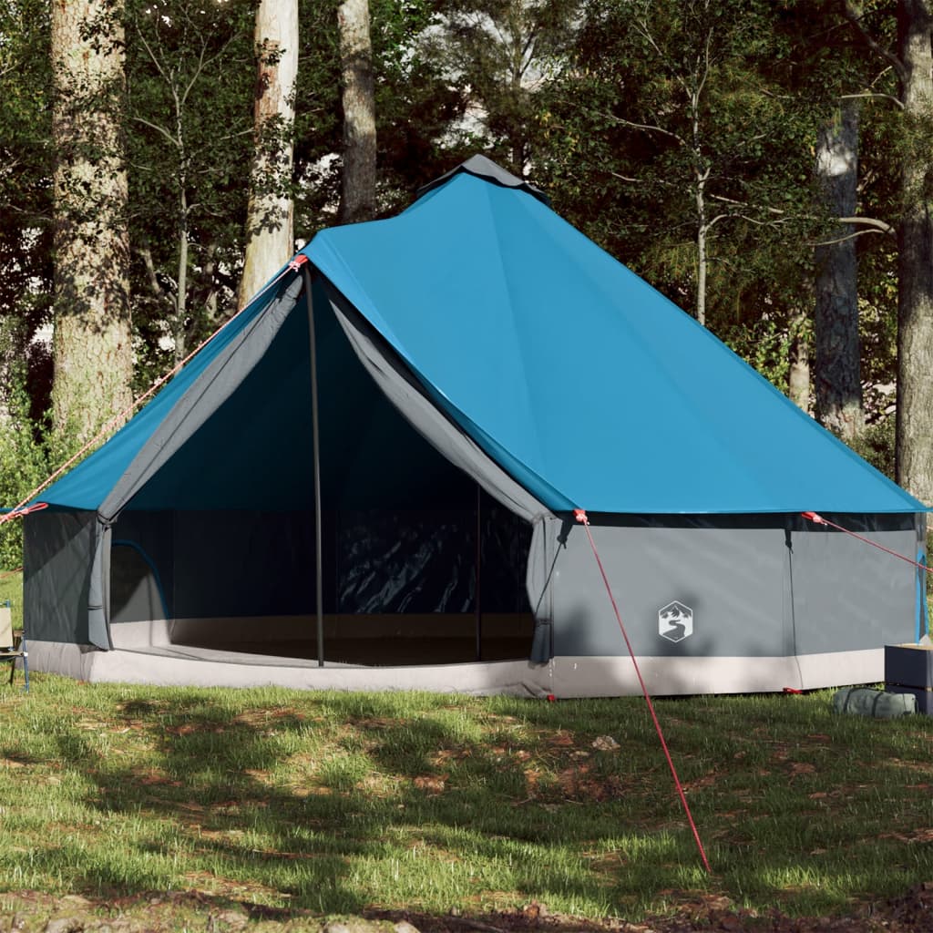 Family Tent Tipi 12-Person Blue Waterproof