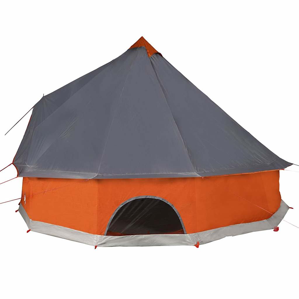 Family Tent Tipi 12-Person Grey and Orange Waterproof