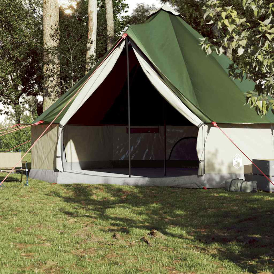 Family Tent Tipi 10-Person Green Waterproof