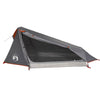 Camping Tent Tunnel 1-Person Grey and Orange Waterproof