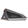 Camping Tent Tunnel 1-Person Grey and Orange Waterproof