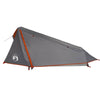 Camping Tent Tunnel 1-Person Grey and Orange Waterproof